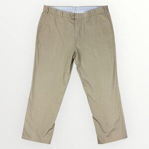 PETER MILLAR Raleigh Mens Flat Front Khaki Pants Golf Casual Business Tan Sz 40